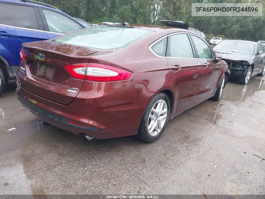 2015 FORD FUSION VIN 3FA6P0HD0FR244596 — фото 4