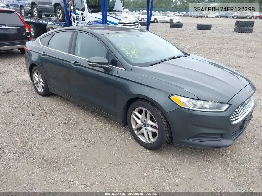 FORD FUSION 2015, VIN 3FA6P0H74FR122298