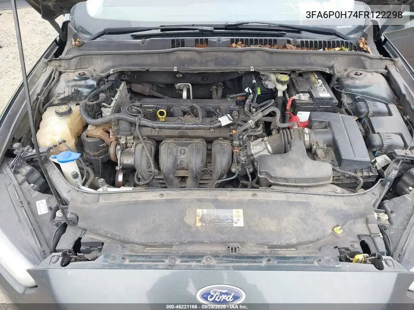 2015 FORD FUSION VIN 3FA6P0H74FR122298 — фото 10