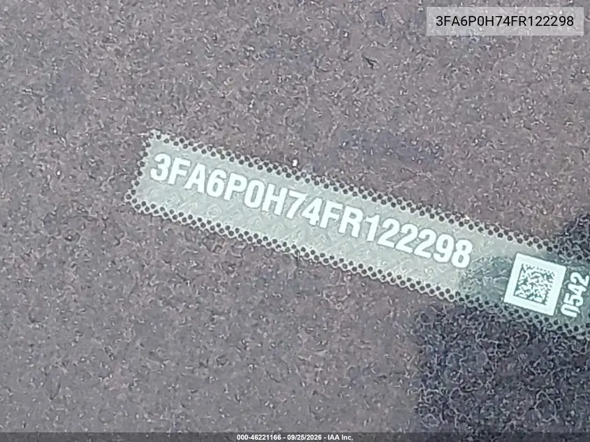 2015 FORD FUSION VIN 3FA6P0H74FR122298 — фото 12