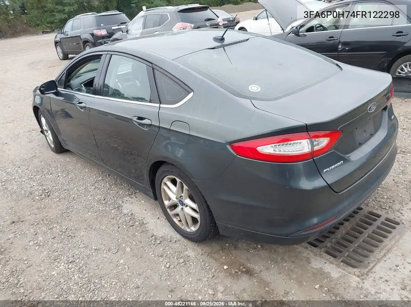 2015 FORD FUSION VIN 3FA6P0H74FR122298 — фото 3