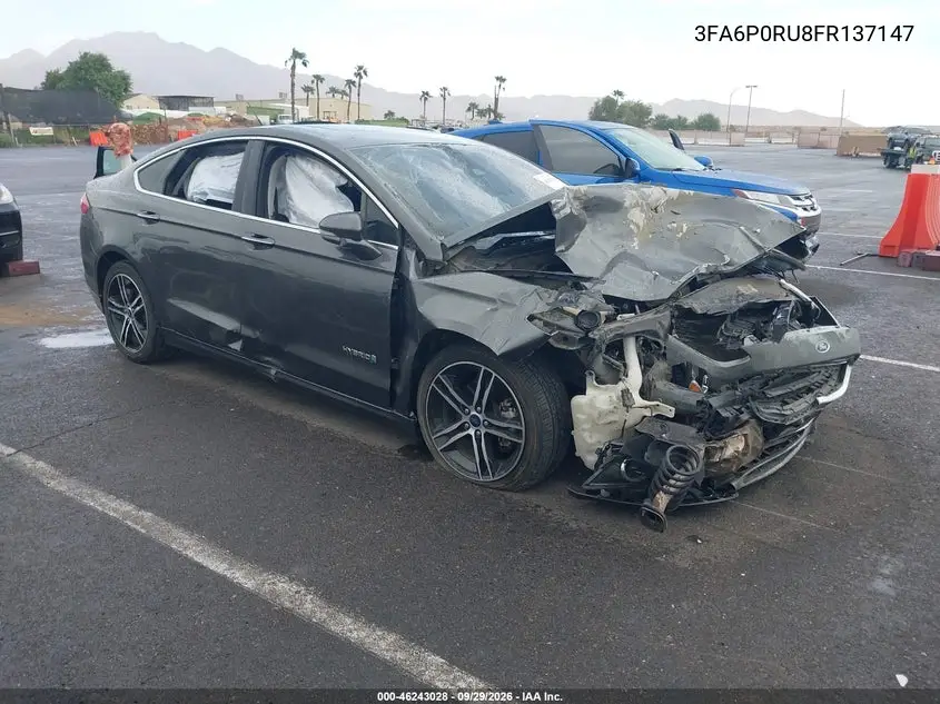 FORD FUSION 2015, VIN 3FA6P0RU8FR137147