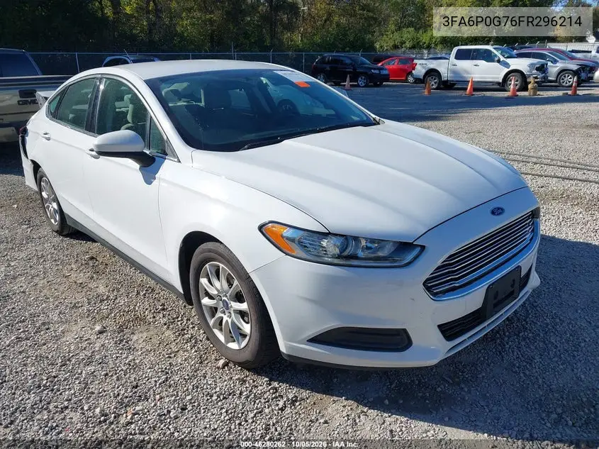 FORD FUSION 2015, VIN 3FA6P0G76FR296214