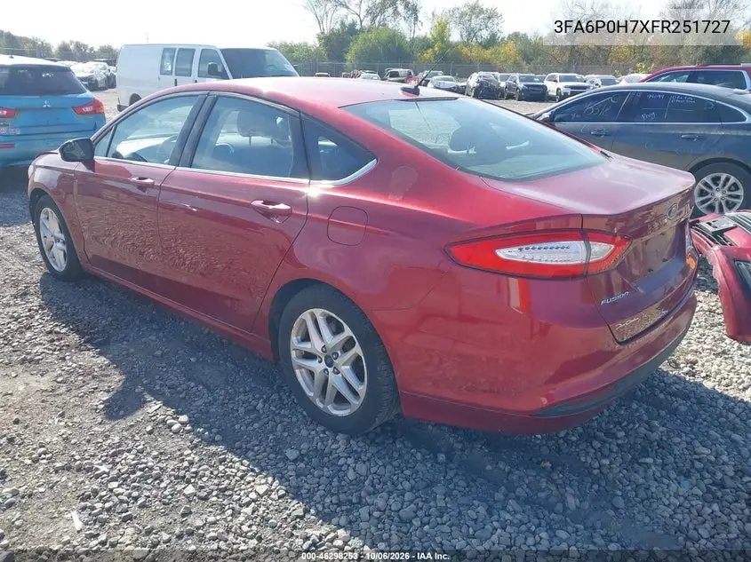 FORD FUSION 2015, VIN 3FA6P0H7XFR251727