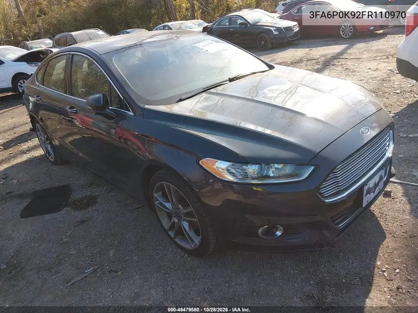 FORD FUSION 2015, VIN 3FA6P0K92FR110970