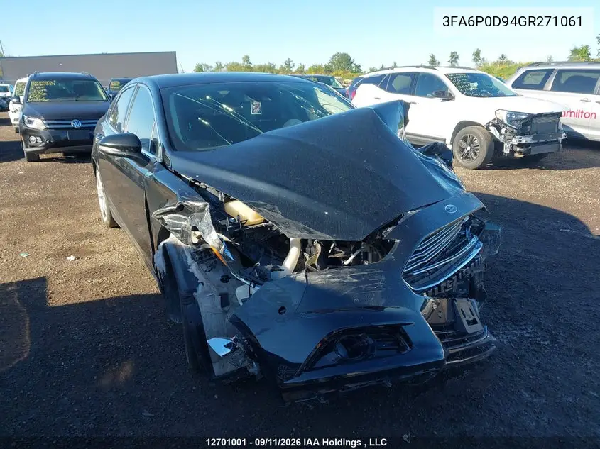 FORD FUSION 2016, VIN 3FA6P0D94GR271061