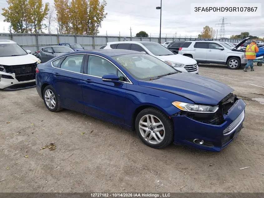 FORD FUSION 2016, VIN 3FA6P0HD9GR107867