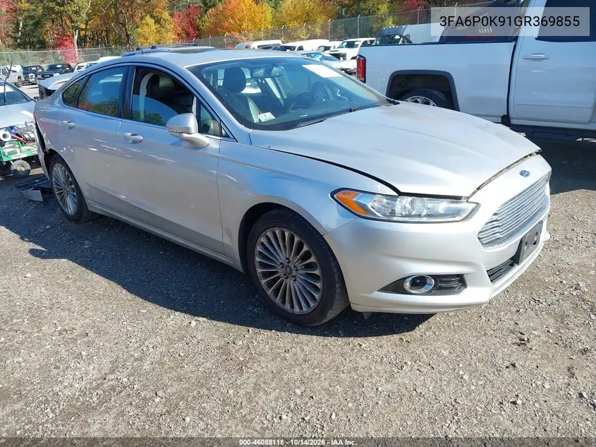 FORD FUSION 2016, VIN 3FA6P0K91GR369855