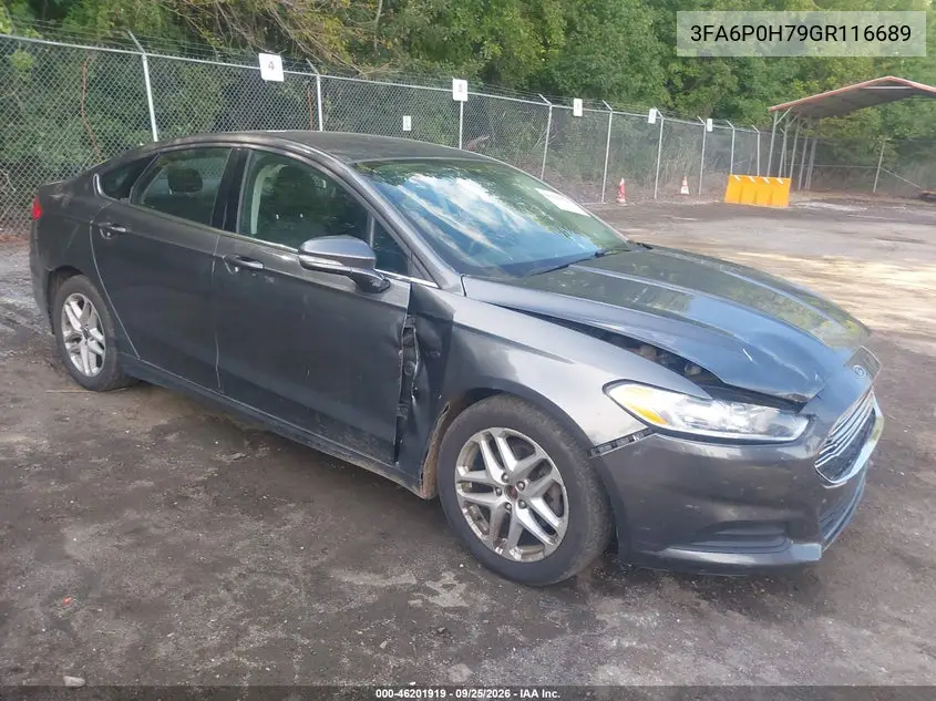 FORD FUSION 2016, VIN 3FA6P0H79GR116689