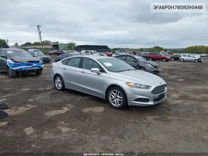 FORD FUSION 2016, VIN 3FA6P0H78GR390448