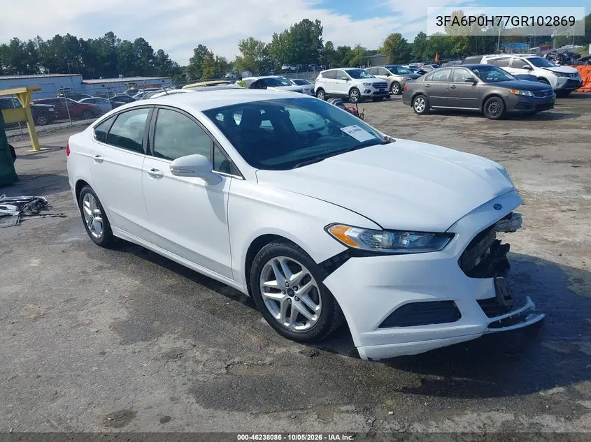 FORD FUSION 2016, VIN 3FA6P0H77GR102869