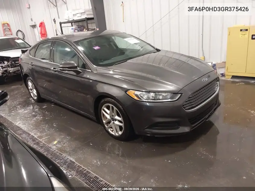 FORD FUSION 2016, VIN 3FA6P0HD3GR375426