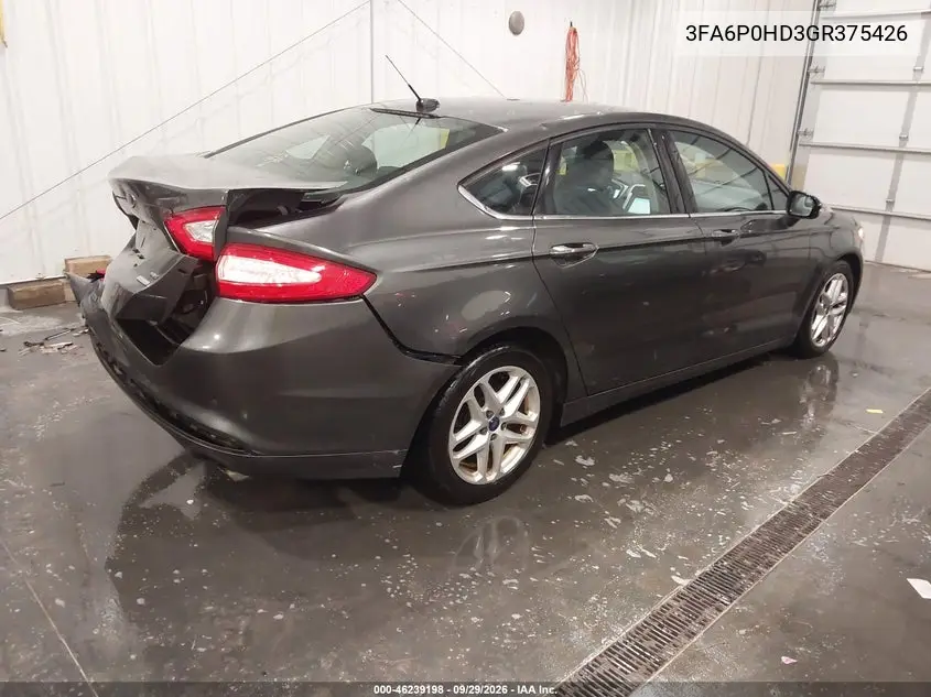 2016 FORD FUSION VIN 3FA6P0HD3GR375426 — фото 4