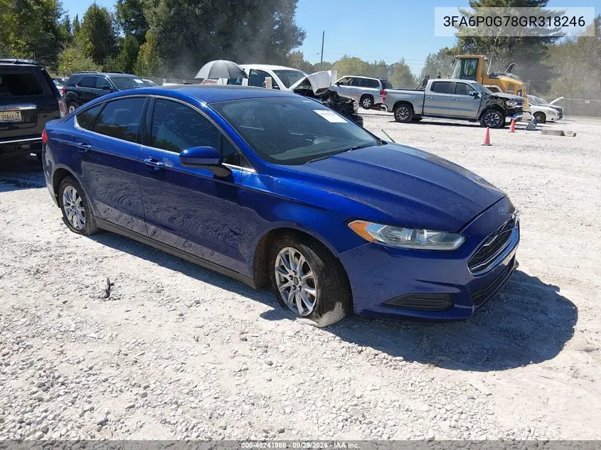 FORD FUSION 2016, VIN 3FA6P0G78GR318246