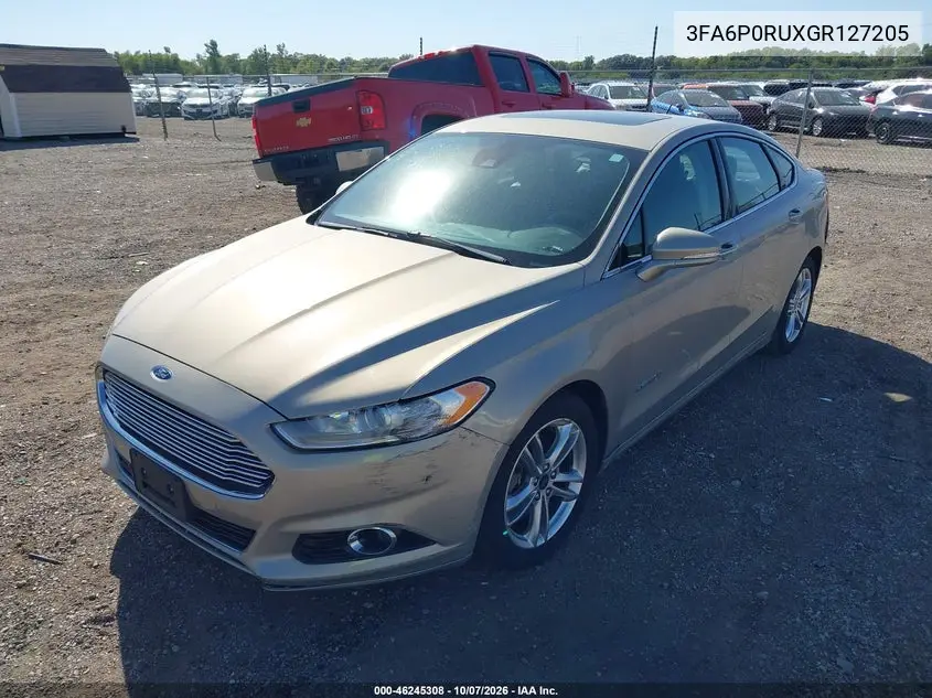2016 FORD FUSION VIN 3FA6P0RUXGR127205 — фото 2