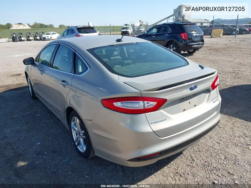 2016 FORD FUSION VIN 3FA6P0RUXGR127205 — фото 3