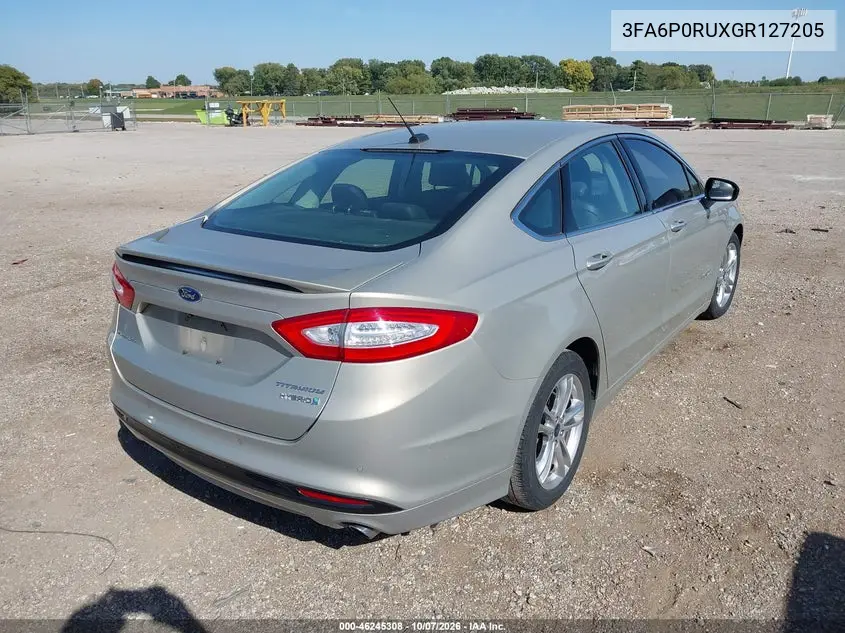 2016 FORD FUSION VIN 3FA6P0RUXGR127205 — фото 4