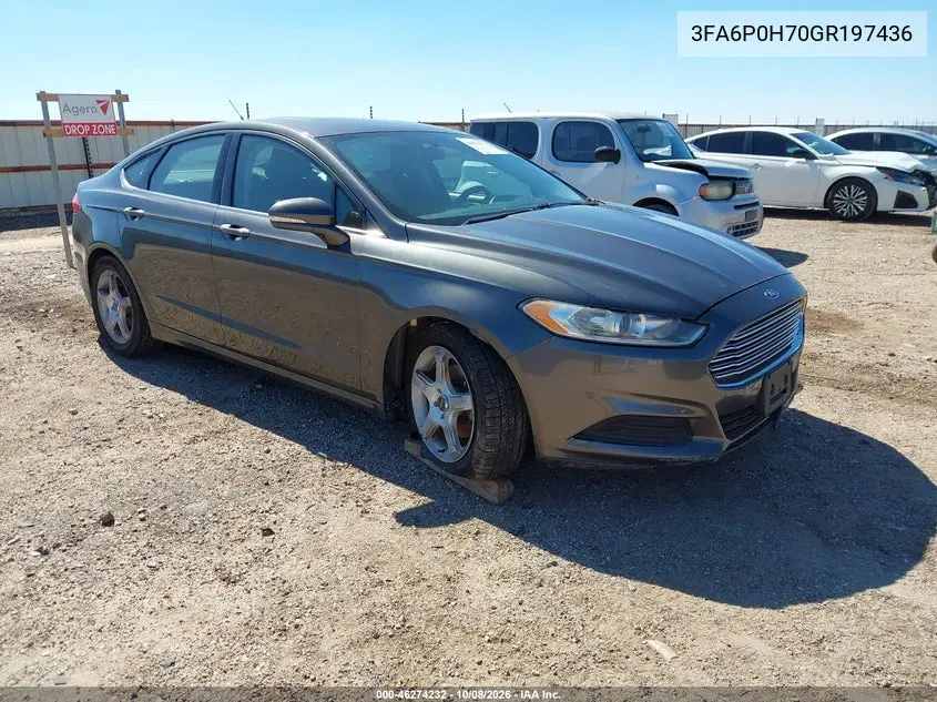 FORD FUSION 2016, VIN 3FA6P0H70GR197436