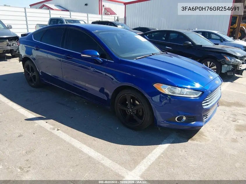 FORD FUSION 2016, VIN 3FA6P0H76GR254691