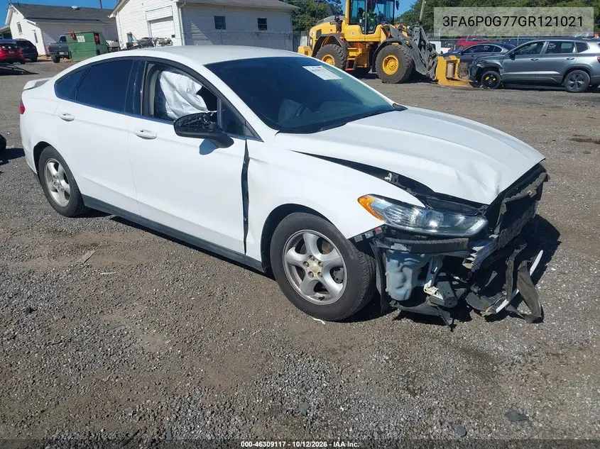 FORD FUSION 2016, VIN 3FA6P0G77GR121021