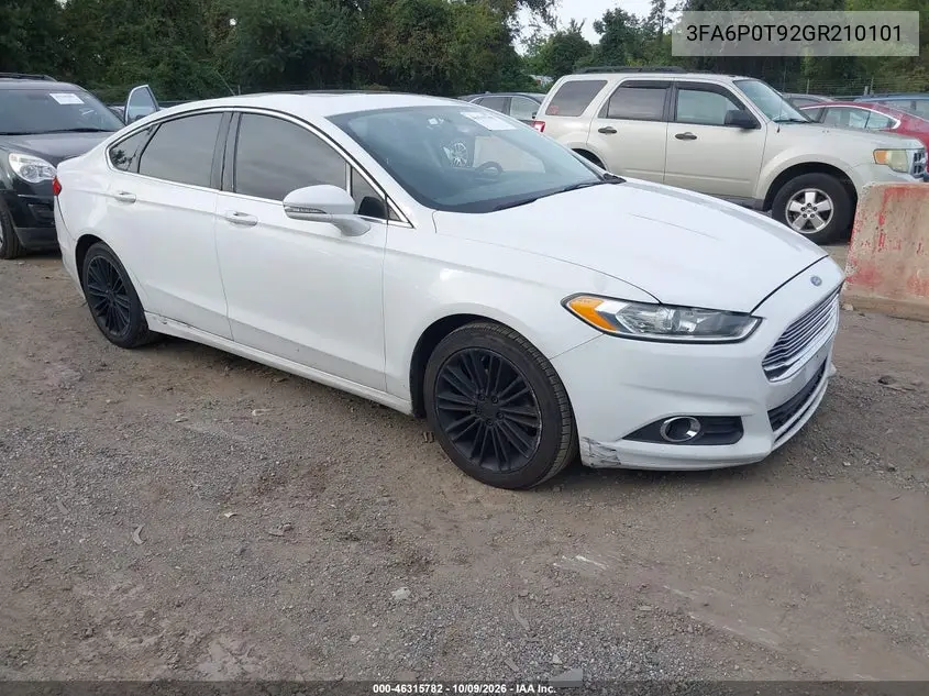 FORD FUSION 2016, VIN 3FA6P0T92GR210101