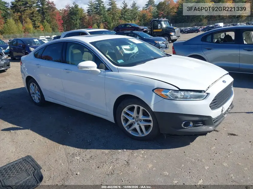 FORD FUSION 2016, VIN 3FA6P0T92GR221339