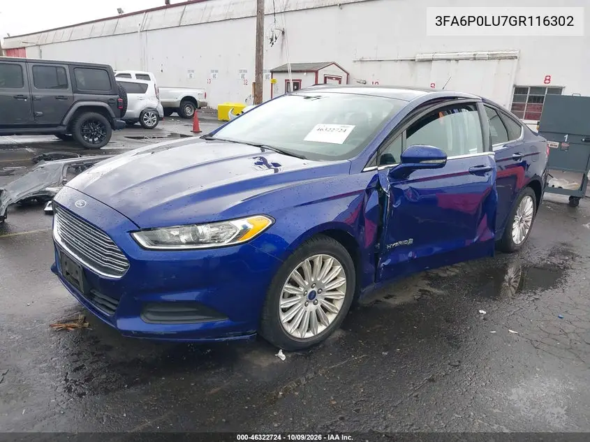 2016 FORD FUSION VIN 3FA6P0LU7GR116302 — фото 2