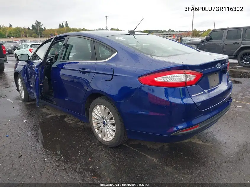 2016 FORD FUSION VIN 3FA6P0LU7GR116302 — фото 3