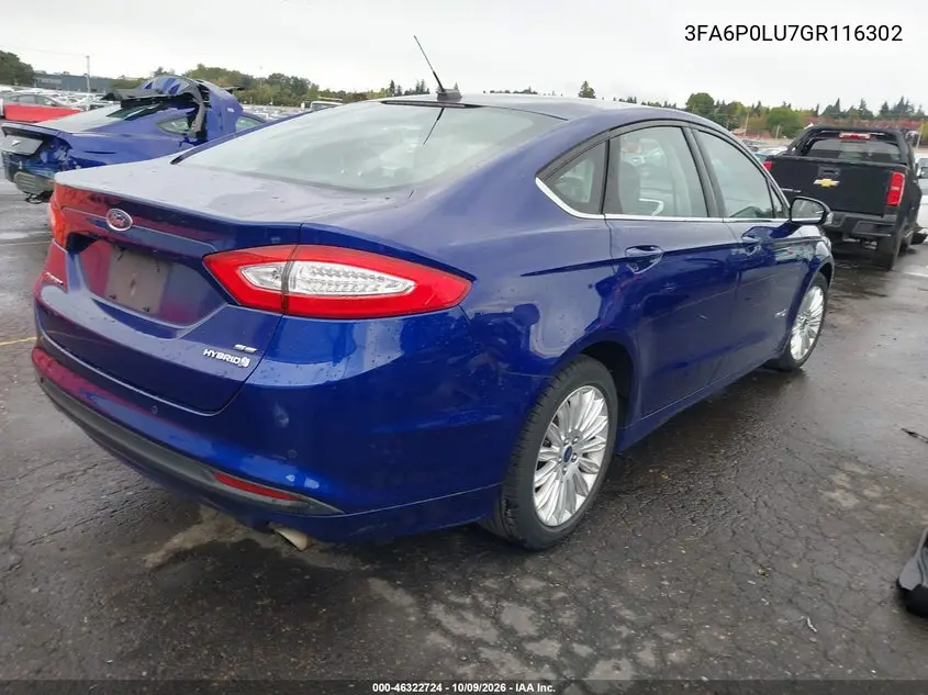 2016 FORD FUSION VIN 3FA6P0LU7GR116302 — фото 4