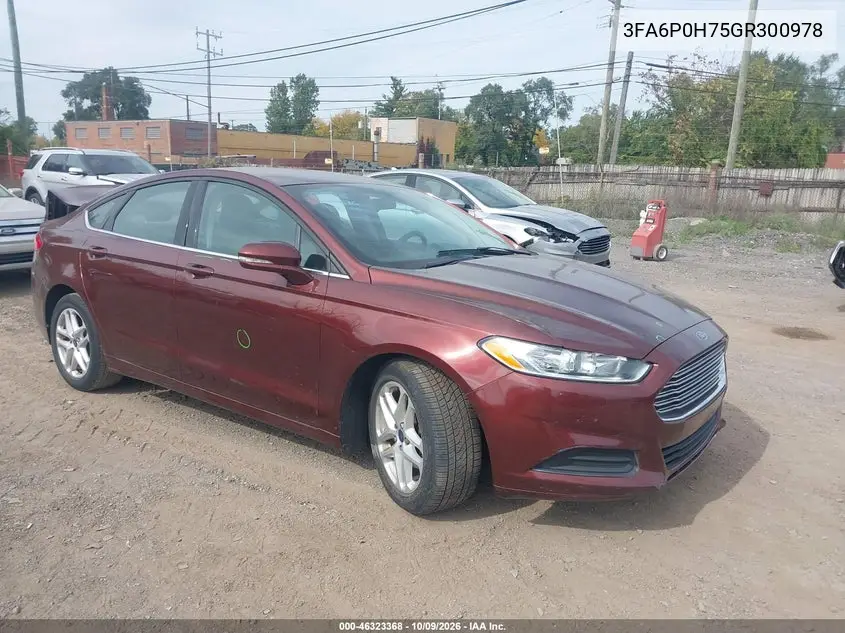 FORD FUSION 2016, VIN 3FA6P0H75GR300978