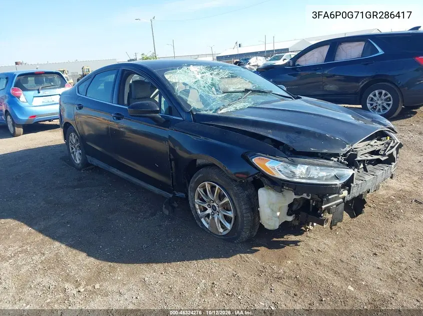 FORD FUSION 2016, VIN 3FA6P0G71GR286417