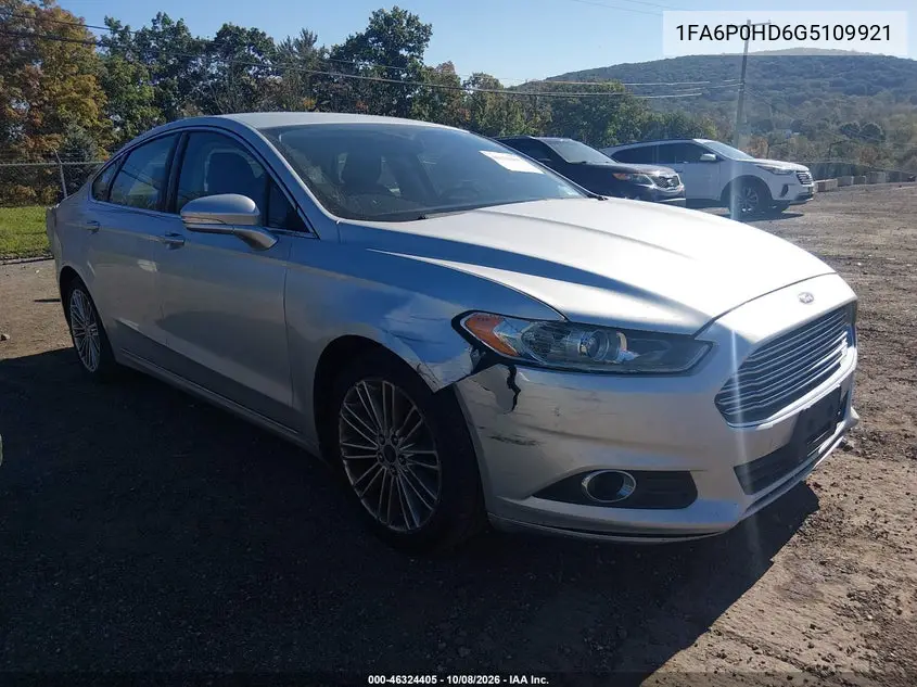 FORD FUSION 2016, VIN 1FA6P0HD6G5109921