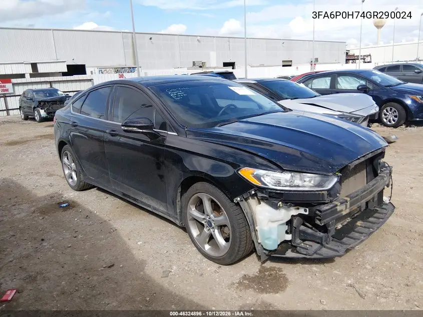 FORD FUSION 2016, VIN 3FA6P0H74GR290024