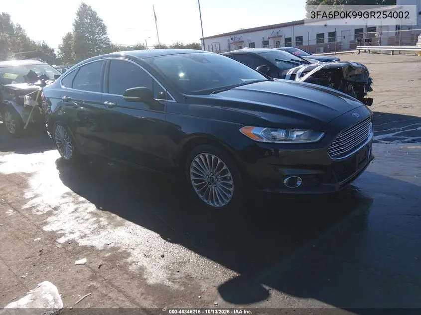 FORD FUSION 2016, VIN 3FA6P0K99GR254002