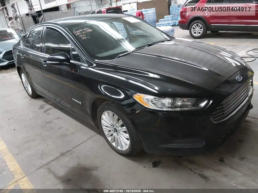 FORD FUSION 2016, VIN 3FA6P0LU5GR404917