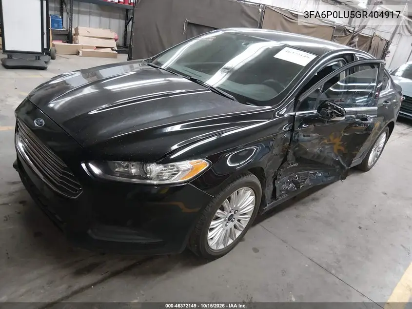 2016 FORD FUSION VIN 3FA6P0LU5GR404917 — фото 2