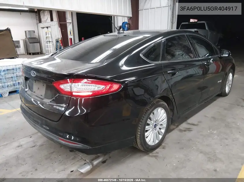 2016 FORD FUSION VIN 3FA6P0LU5GR404917 — фото 4