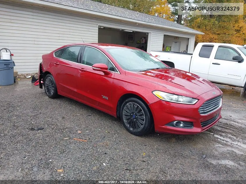 FORD FUSION 2016, VIN 3FA6P0PU5GR324379