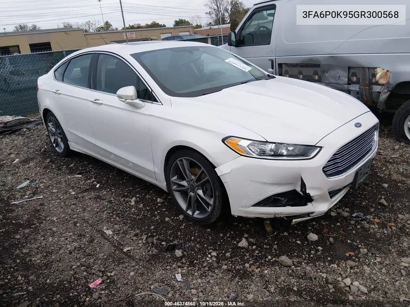 FORD FUSION 2016, VIN 3FA6P0K95GR300568