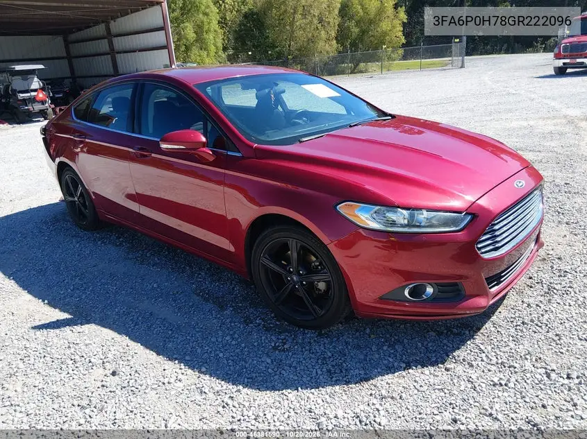FORD FUSION 2016, VIN 3FA6P0H78GR222096