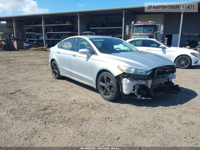 FORD FUSION 2016, VIN 3FA6P0H78GR196471