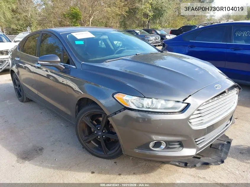 FORD FUSION 2016, VIN 3FA6P0H73GR104019
