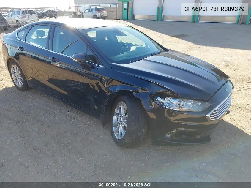 FORD FUSION 2017, VIN 3FA6P0H78HR389379