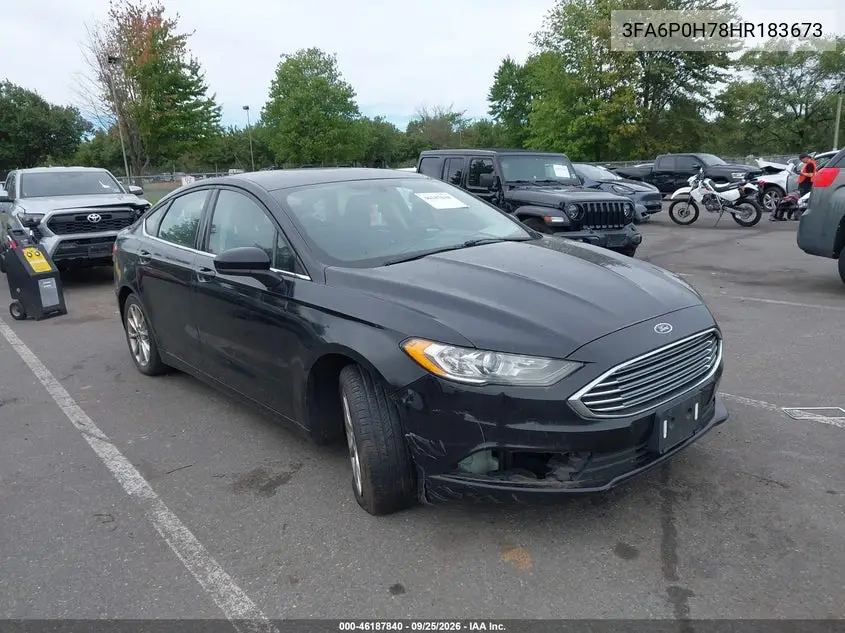 FORD FUSION 2017, VIN 3FA6P0H78HR183673