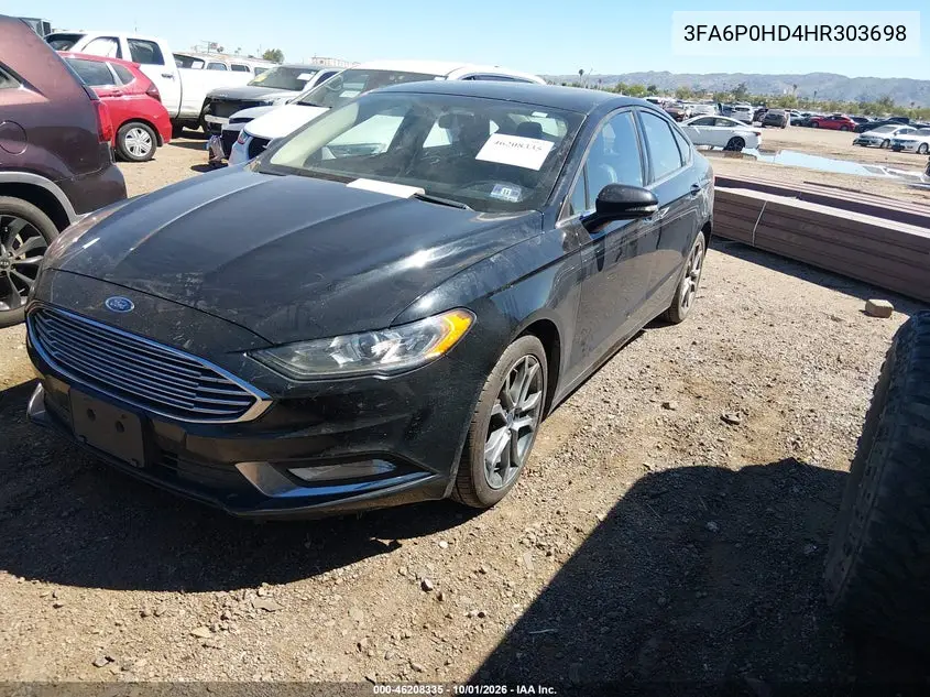 2017 FORD FUSION VIN 3FA6P0HD4HR303698 — фото 2