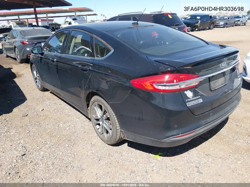 2017 FORD FUSION VIN 3FA6P0HD4HR303698 — фото 3