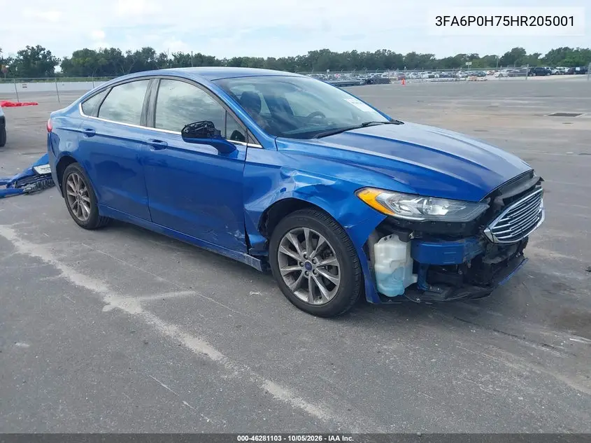 FORD FUSION 2017, VIN 3FA6P0H75HR205001