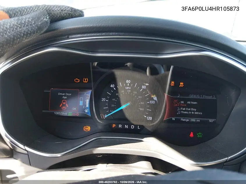 2017 FORD FUSION VIN 3FA6P0LU4HR105873 — фото 7