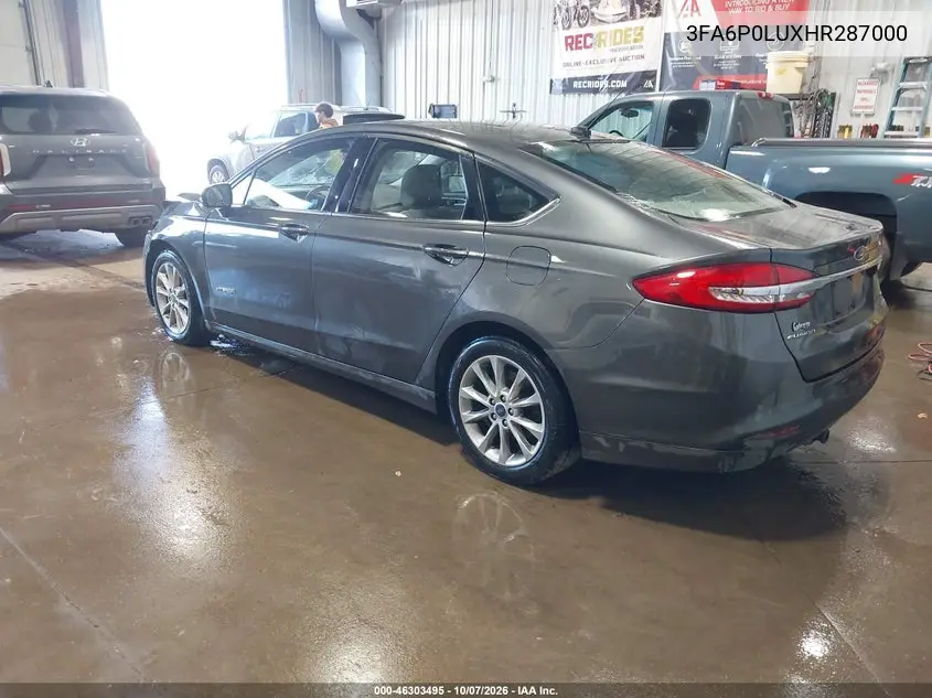 2017 FORD FUSION VIN 3FA6P0LUXHR287000 — фото 3