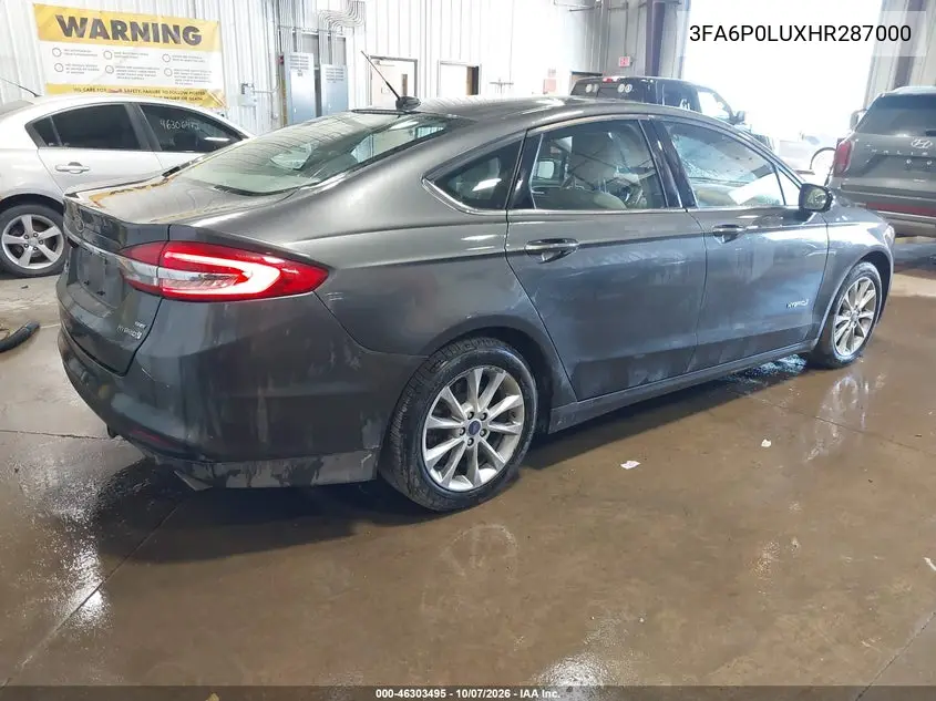 2017 FORD FUSION VIN 3FA6P0LUXHR287000 — фото 4